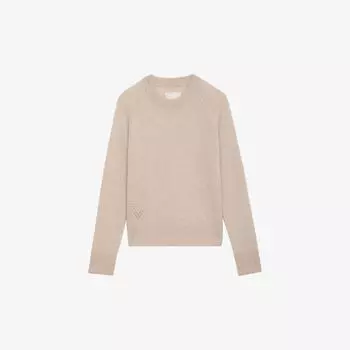 Кашемировый джемпер sourcy с круглым вырезом и длинными рукавами Zadig&Voltaire, цвет scout