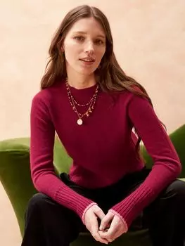 Кашемировый джемпер свободного кроя Brora, шелковица