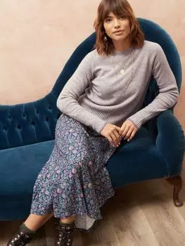 Кашемировый джемпер свободного кроя Brora, Ясень