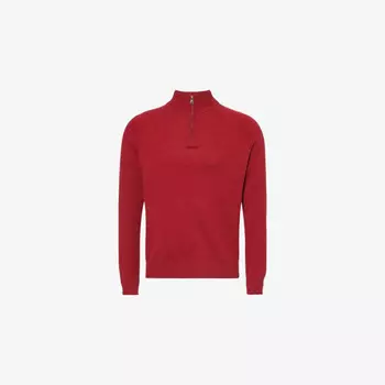 Кашемировый джемпер свободного кроя Finley с высоким воротом Derek Rose, красный