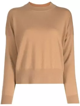 Кашемировый джемпер тонкой вязки N.Peal, коричневый