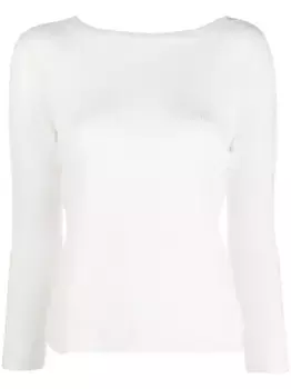 Кашемировый джемпер в рубчик Fabiana Filippi, белый