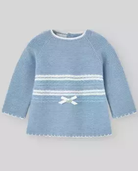 Кашемировый хлопковый свитер для девочки PAZ Rodrguez, синий