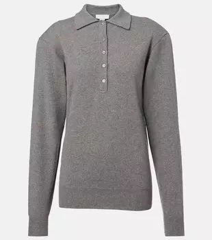 Кашемировый и шерстяной поло свитер Stella McCartney, Medium Grey Melange