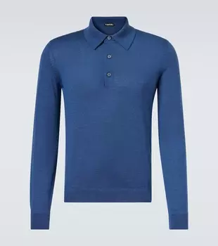 Кашемировый и шёлковый поло свитер Tom Ford, Bright Indigo