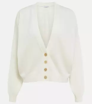 Кашемировый кардиган Brunello Cucinelli, белый