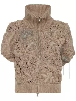 Кашемировый кардиган Brunello Cucinelli, коричневый