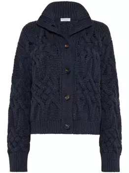 Кашемировый кардиган Brunello Cucinelli, синий