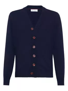 Кашемировый кардиган Brunello Cucinelli, синий