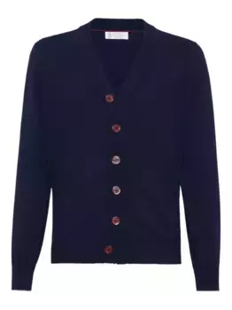 Кашемировый кардиган Brunello Cucinelli, синий