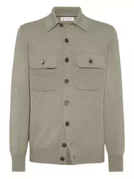 Кашемировый кардиган Brunello Cucinelli, зеленый
