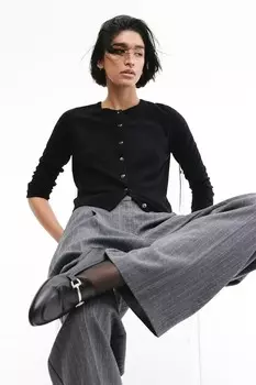 Кашемировый кардиган H&M, черный