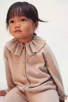 Кашемировый кардиган H&M, розовый