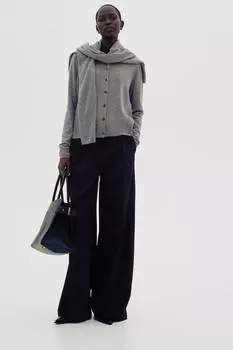 Кашемировый кардиган H&M, серый