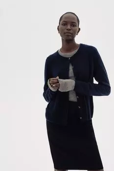 Кашемировый кардиган H&M, синий