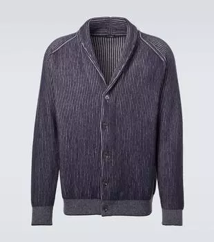 Кашемировый кардиган Kiton, Blue/Grey
