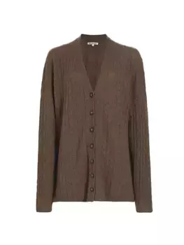 Кашемировый кардиган косой вязки Giusta Reformation, цвет daschund