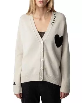 Кашемировый кардиган Mirka Zadig & Voltaire, цвет White