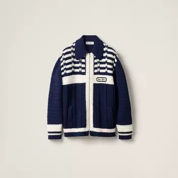 Кашемировый кардиган Miu Miu, синий