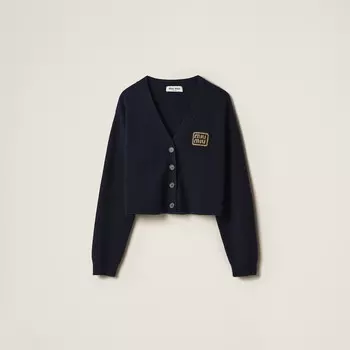 Кашемировый кардиган Miu Miu, синий