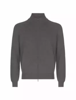 Кашемировый кардиган на молнии Loro Piana, серый