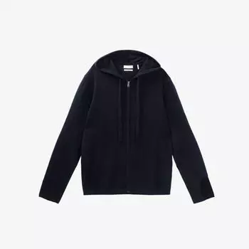 Кашемировый кардиган на молнии с капюшоном Ikks, синий