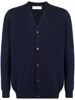 Кашемировый кардиган на пуговицах Pringle of Scotland, синий