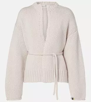 Кашемировый кардиган-накидка Ginza Extreme Cashmere, Chalk