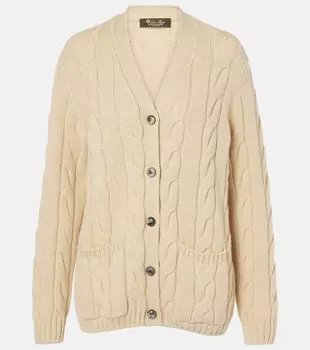 Кашемировый кардиган Napier Loro Piana, цвет creamy cashmere mela