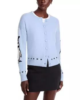 Кашемировый кардиган Oversize Penguin AQUA, синий