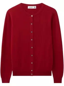 Кашемировый кардиган Pringle of Scotland с круглым вырезом, красный