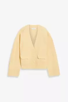 Кашемировый кардиган Rosie в рубчик EQUIPMENT, желтый