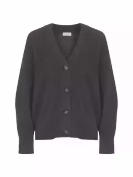 Кашемировый кардиган с цепью мониль Brunello Cucinelli, серый
