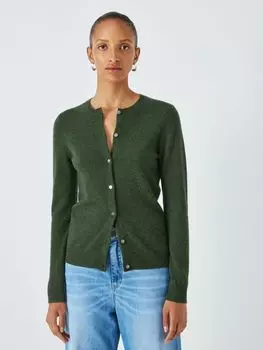 Кашемировый кардиган с круглым вырезом John Lewis цвета хаки