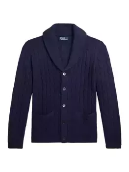 Кашемировый кардиган с шалевым воротником Polo Ralph Lauren, синий