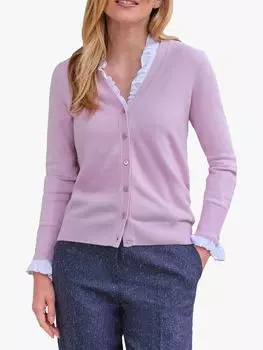 Кашемировый кардиган с V-образным вырезом Pure Collection, лепесток розовый