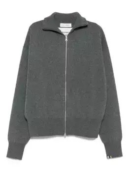 Кашемировый кардиган с застежкой-молнией спереди extreme cashmere, серый