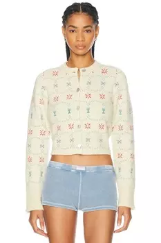 Кашемировый кардиган Western Fair Isle Calle Del Mar, цвет Yellow & Multi