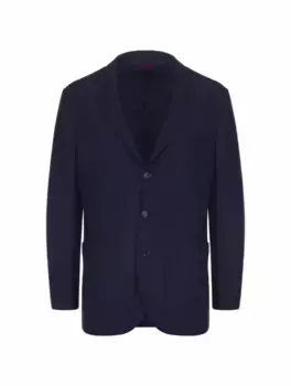 Кашемировый однобортный пиджак Brunello Cucinelli, тёмно-синий
