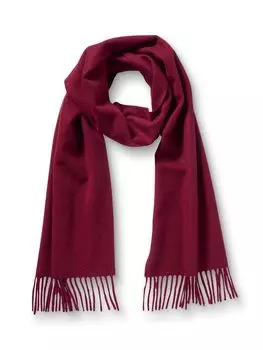 Кашемировый однотонный шарф Charles Tyrwhitt, темно-красный
