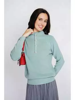 Кашемировый пуловер ASSUILI, бирюзовый