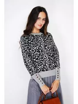 Кашемировый пуловер ASSUILI, цвет schwarz/grau