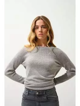 Кашемировый пуловер AUTHENTIC CASHMERE, серый