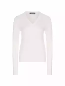 Кашемировый пуловер Dolce&Gabbana, белый