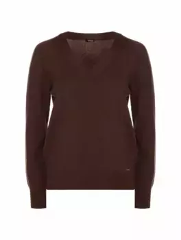 Кашемировый пуловер с логотипом Kiton, коричневый