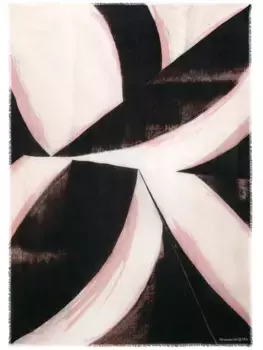Кашемировый шарф Abstract Brushstroke Alexander McQueen, черный