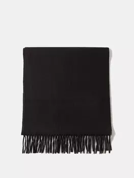 Кашемировый шарф aiden с бахромой Arch4, черный