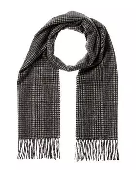 Кашемировый шарф Amicale Cashmere Houndstooth, черный