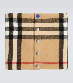 Кашемировый шарф burberry в клетку Burberry, бежевый