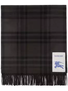Кашемировый шарф EKD в клетку BURBERRY, коричневый